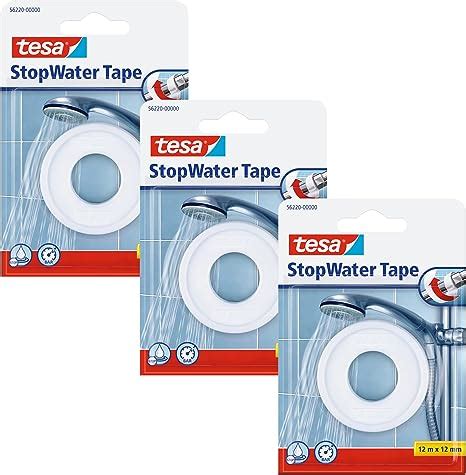 stop leak tape|Tesa Stop Water Tape Weiß 12 m x 12 mm